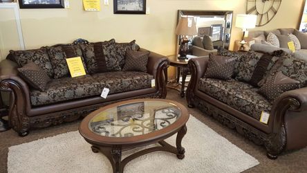 American made sofa and love with real wood trim