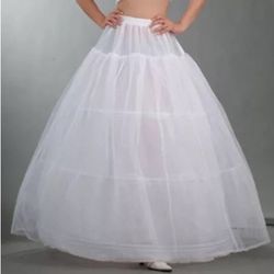 Women Bridal 3 Hoop Petticoat Ball Gown Skirt