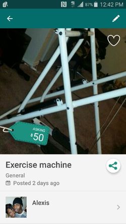 Exercise machine.