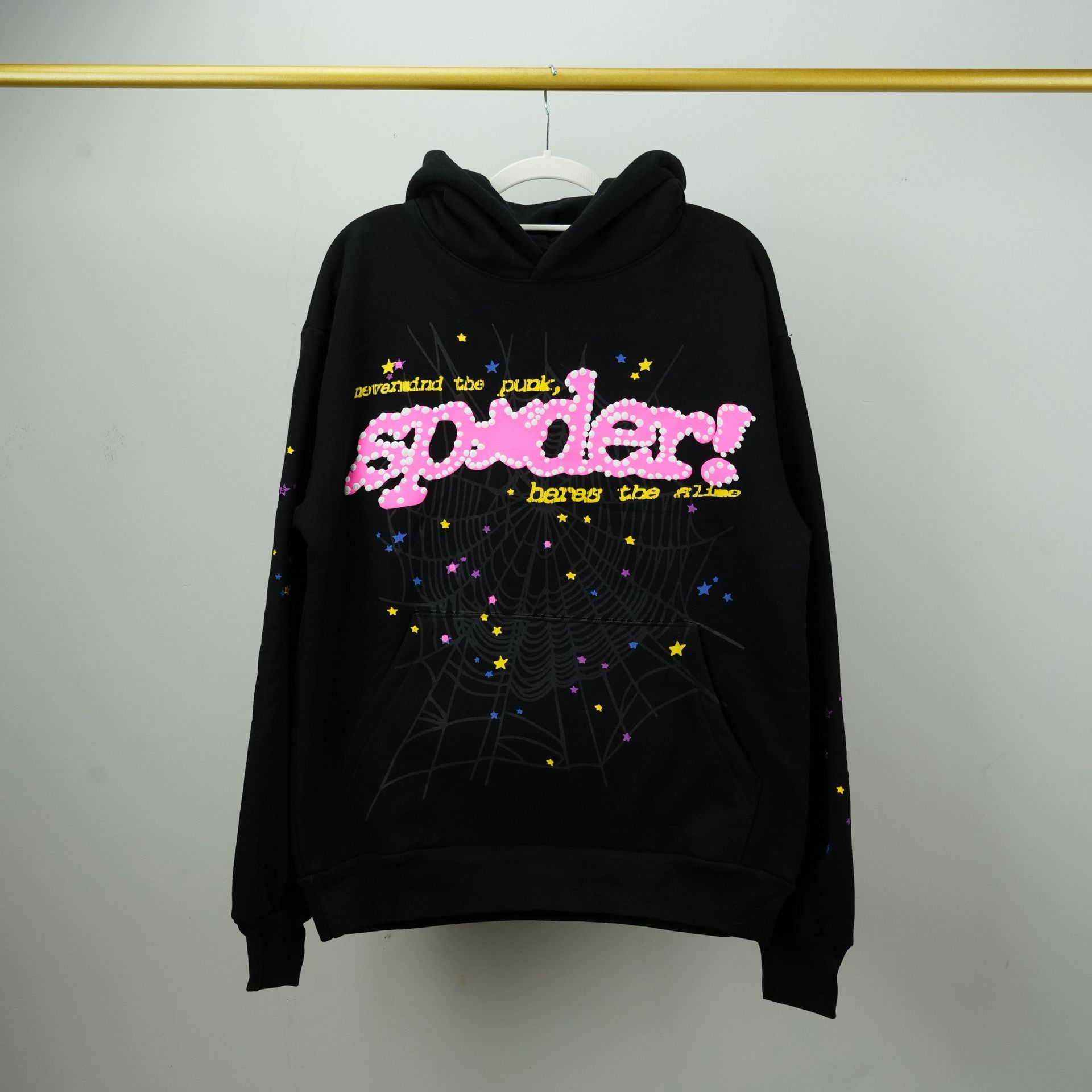 Sp5der Punk V2 Hoodie Black! Size M.