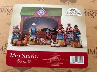 Jim Shore Heartwood Creek Pint Sized 10 Pc Nativity Set Figurine