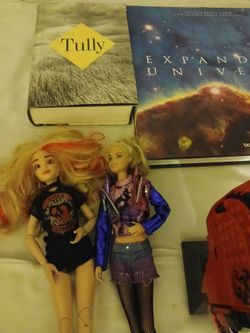 MIXED LOT OF six including Legos and dolls and books