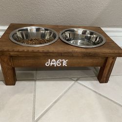 Custom wooden Dog Bowl FLASH SALE