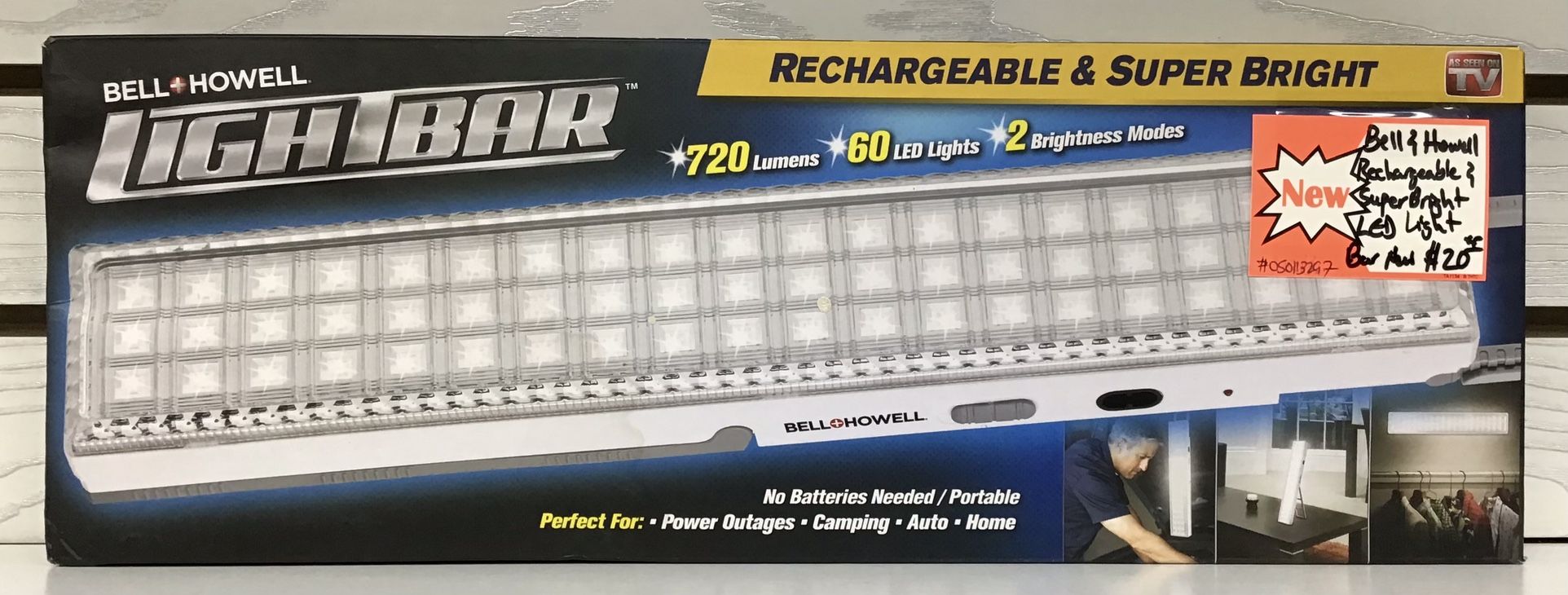 Bell & Howell Rechargeable & Super Bright LED Light Bar New