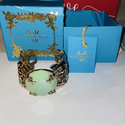 Anna Dello Russo AdR Bracelet H&M Gold and Turquoise from Trump Tower 