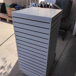 24" X 24" 54" High Cube Slatwall Display $150 White And Black Available