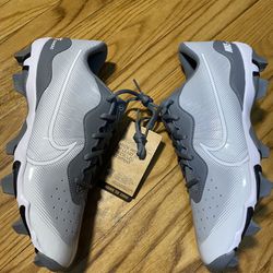 Nike Alpha Huarache 4 Keystone Baseball Cleats Gray/white Men’s Sz 12 New No B