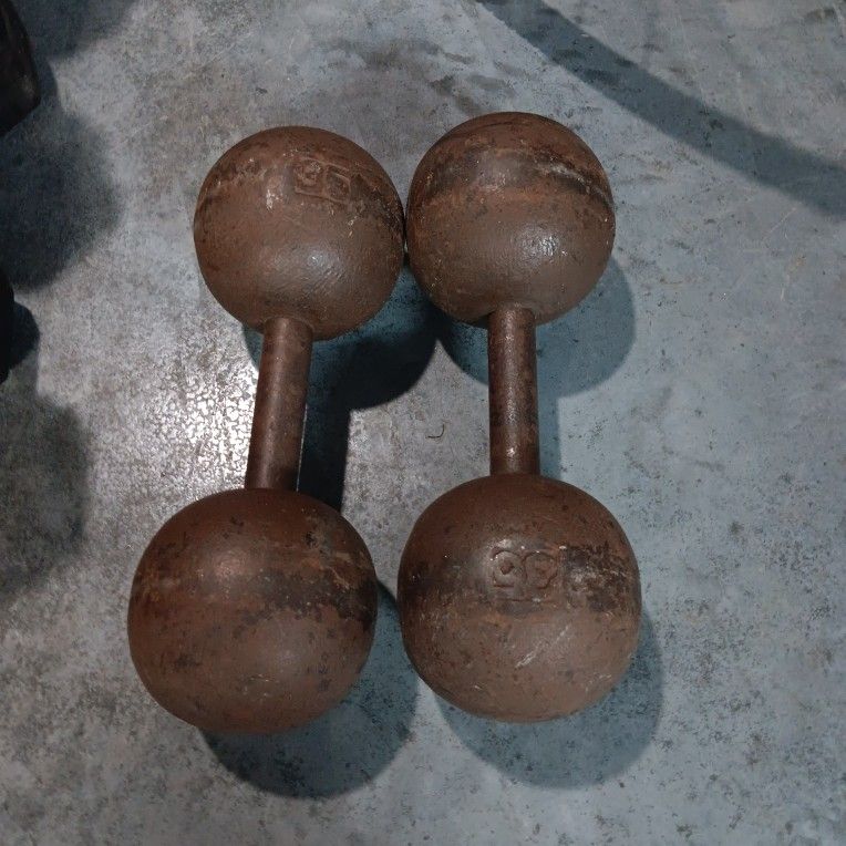 Pair of Matching " Globe Dumbbells"