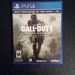 PS4 CALL OF DUTY MODERN WARFARE REMASTERED