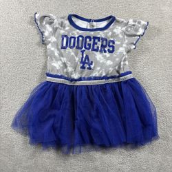 MLB Los Angeles Dodgers Toddler Baby Girl Size 18 Months Blue Tutu Skirt#2B
