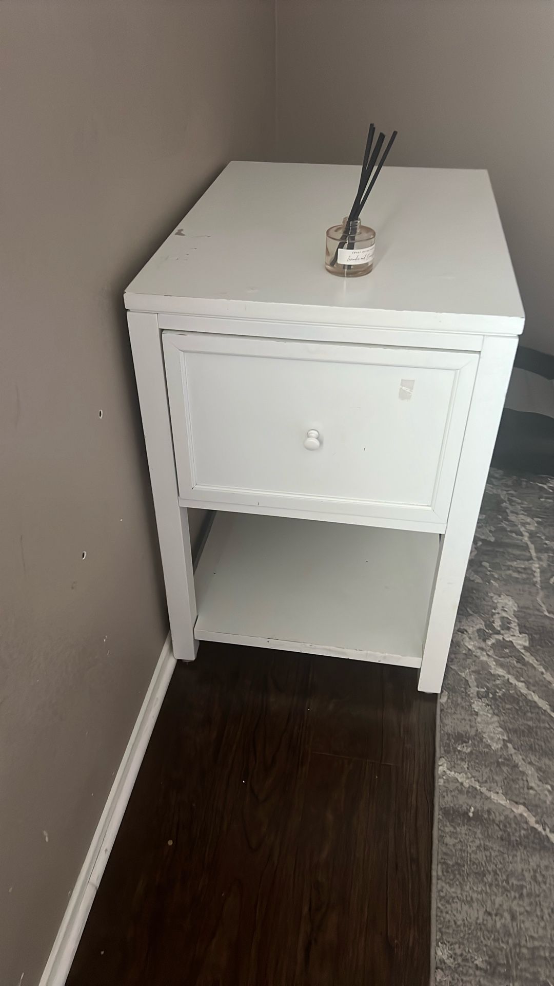 2 White File Cabinets