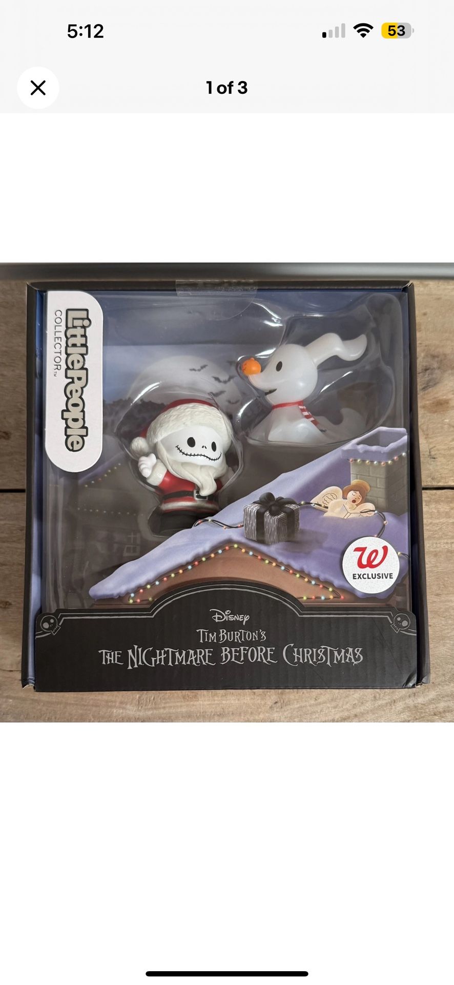 NEW and SEALED Little People Nightmare Before Christmas Santa Jack and Zero just $10