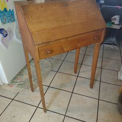 Antique Fold down Desk With Drawer 