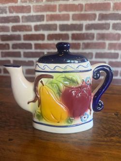 Vintage Tea Pot Fruit Planter 🍐🍎🪴
