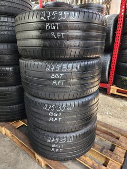 275 35R 21 BRIDGESTONE ALENZA RUN FLAT TIRES 2753521 USED TIRES (SET) MOUNT BALANCE INCLUDED