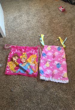 PAIR OF GIRLS DISNEY PRINCESS PILLOWCASE DRESSES!