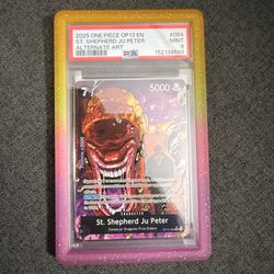 One Piece Card Game St. Shepherd Ju Peter Alt Art PSA 9 Mint OP13 EN
