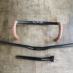 Thompson Seat Post, Thompson Trail Bars, Deda Pista Drop Bars