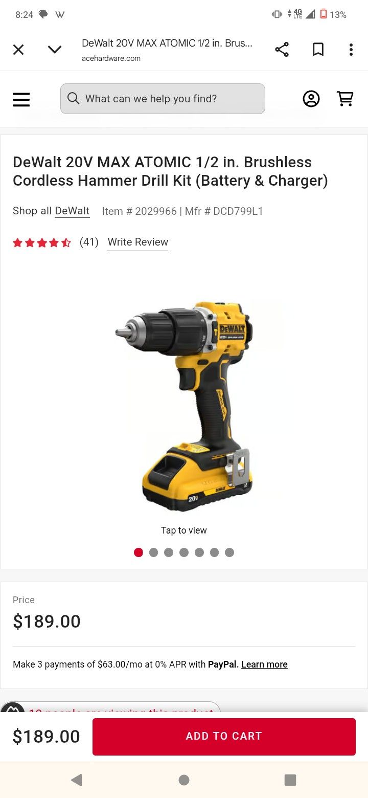 DeWalt 20v Brushless Hammer Drill