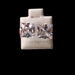 10mm Sterling Silver Cz Studs Earrings