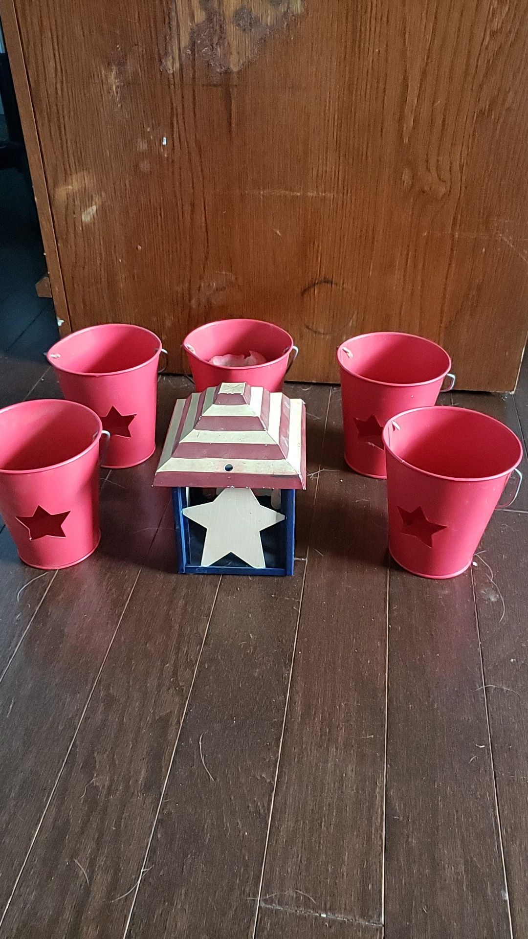 4th of July candle holders