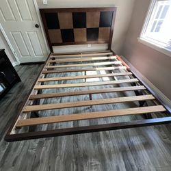 100% solid Wood Queen bed Furniture 