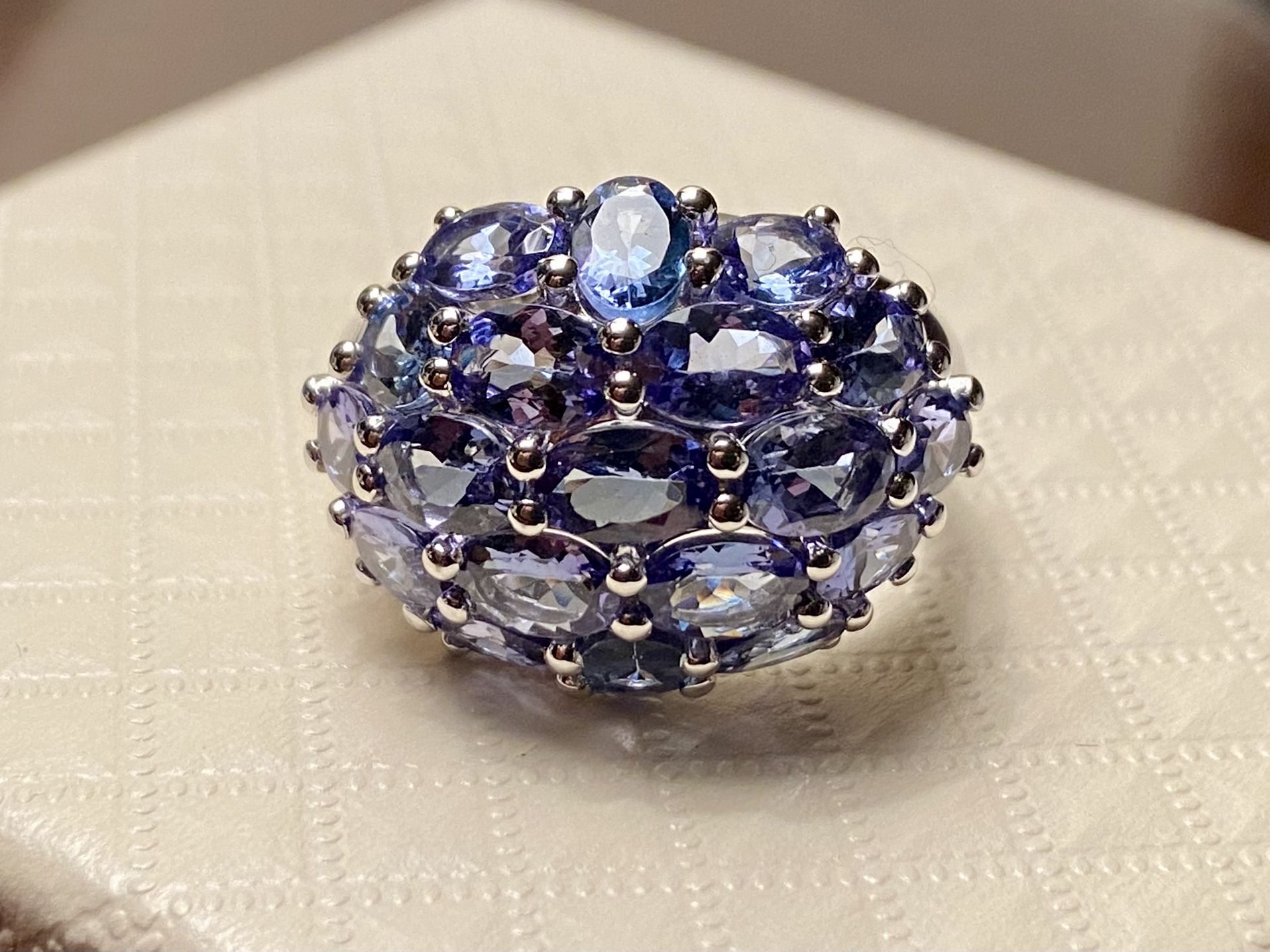 TANZANITE Cluster Design Ring