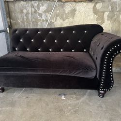 Small Black Sofa Couch With Diamonds 