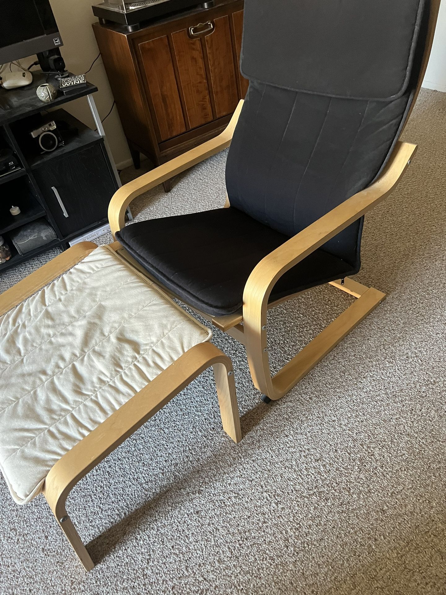 Ikea Chair and Ottoman