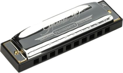 Hohner Progressive Series 560 Special 20 Harmonica - Key of A - Silver