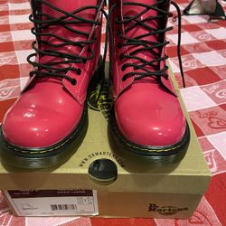 Dr. Martens Pink Patent Leather Boots