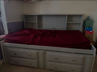 Disassembled twin bed