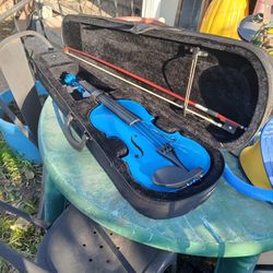 Anton Breton AB 05BU Student Violion Outfit Blue Like New With Everything 