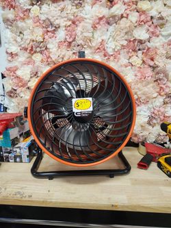 Commercial Electric
16 in. 3-Speed Drum Floor Fan in Orange High Velocity Turbo