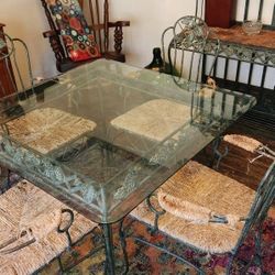 Glass Top Table And Chairs  