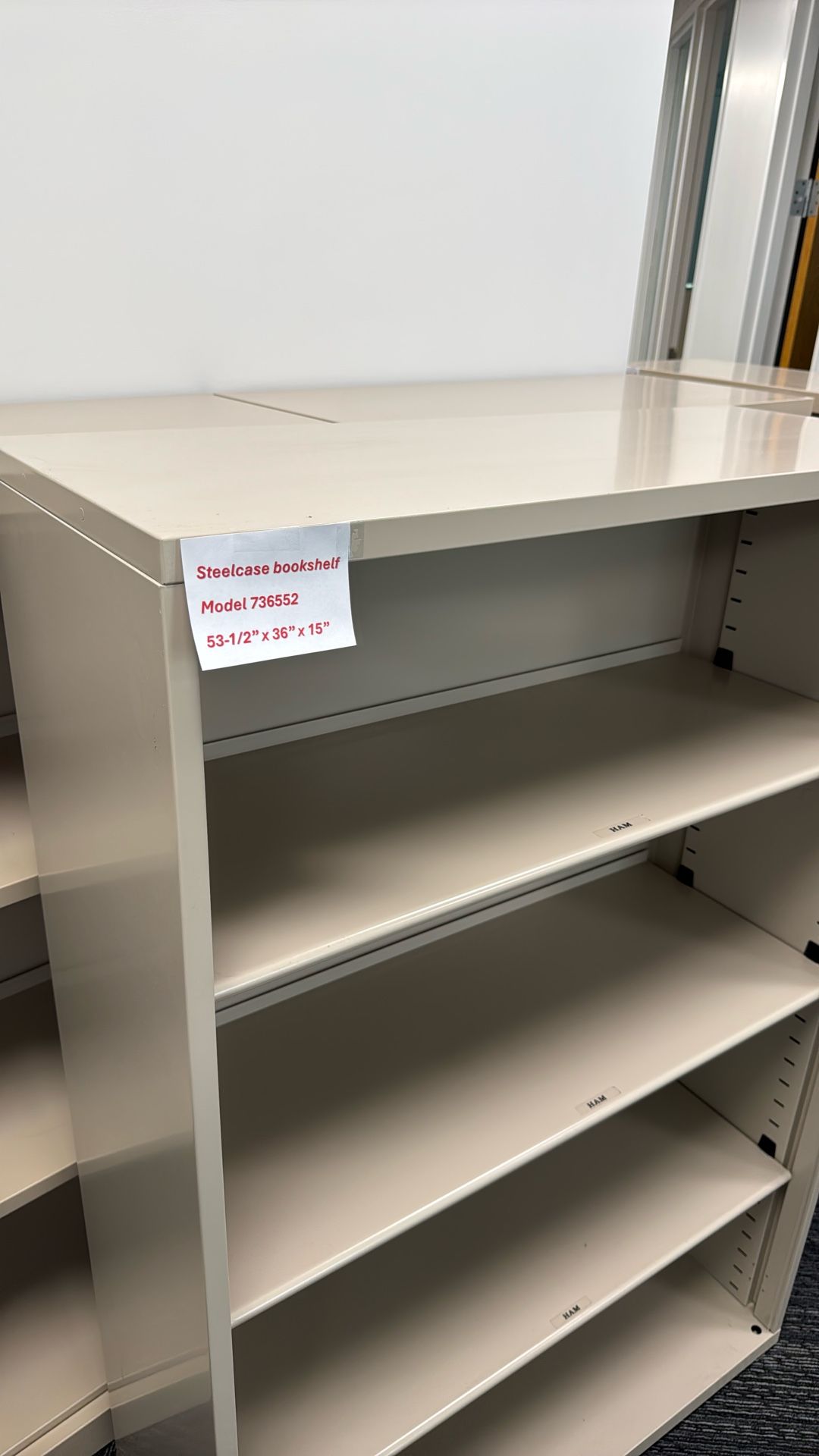 Tall 53” Bookcase Steelcase