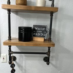 Towel Rack And Shelving Unit