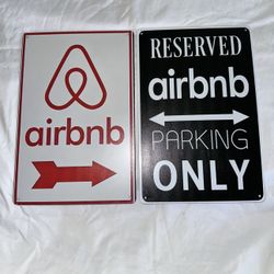 Metal Sign Airbnb Sign vrbo Air Bnb STR short term rental Reserved Parking ONLY Warning 24 h camera