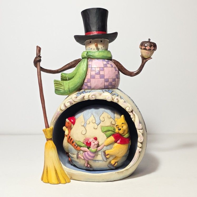Jim Shore Disney Winter In The 100 Acre Wood Snowman Figurine