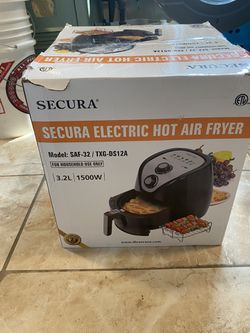  Secura Air Fryer 3.4Qt / 3.2L 1500-Watt Electric Hot