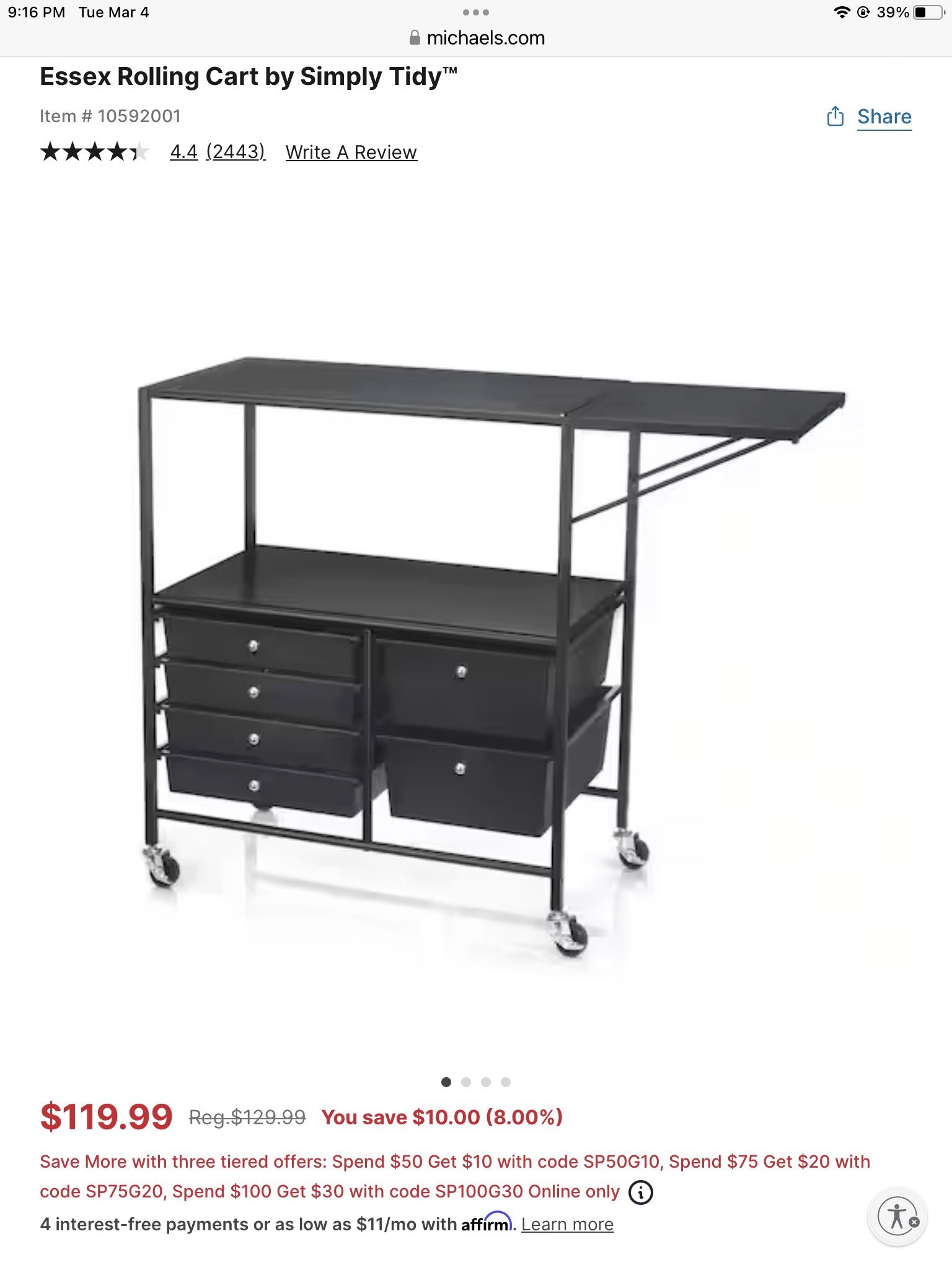 Craft Cart For Cricut