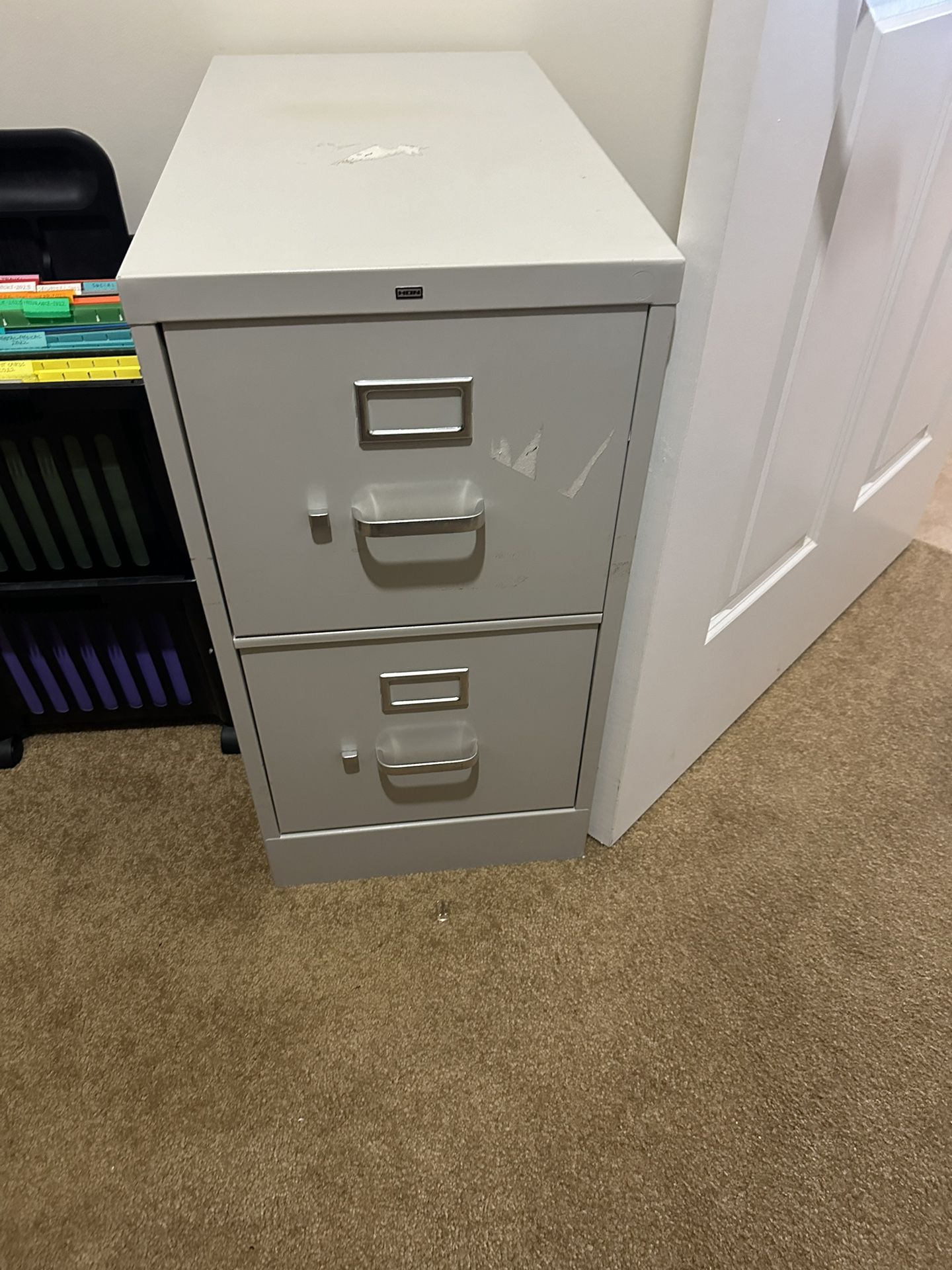 2 Draw Metal File Cabinet