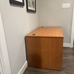 Solid Wood Office Desk – 48” Wide – Cable Grommets – Great Condition