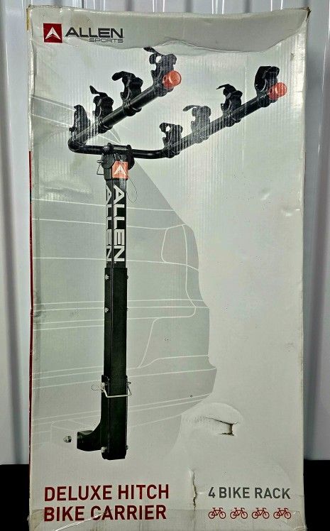 NewDMGBOX Allen Sports Deluxe Hitch Bike Carrier ~ 4 Bike Rack ~ Model 542RR Box