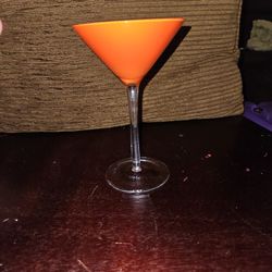 Orange Martini Glass