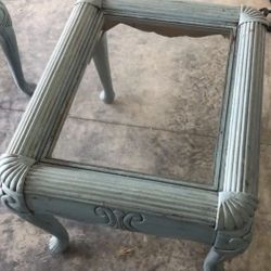 Wooden Table With Glass Top 