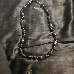 Black Beads Genuine Lucite