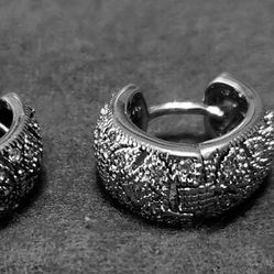 Beautiful Silver and Swarovski Hoop Earrings 