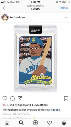 Ken Griffey Jr Rookie Card Keith A Shore edition Topps 2020 Project