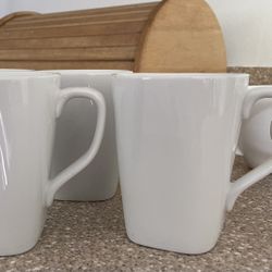 4 Square Coffee Mugs 13oz. Threshold 
